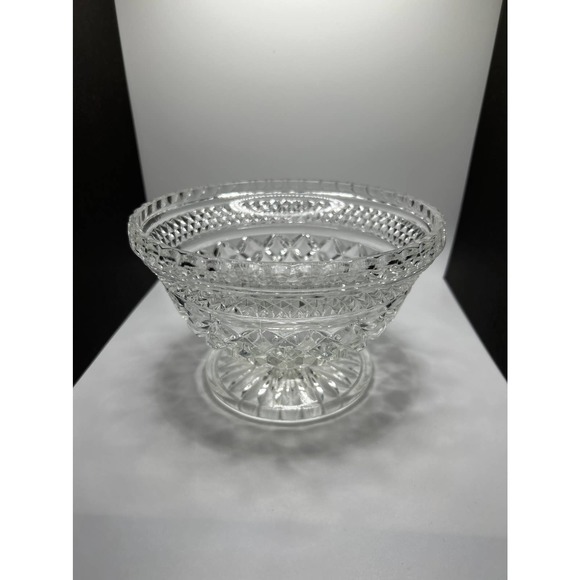 Vintage Anchor Hocking Wexford Pattern Footed Compote Candy Dish - Picture 4 of 8